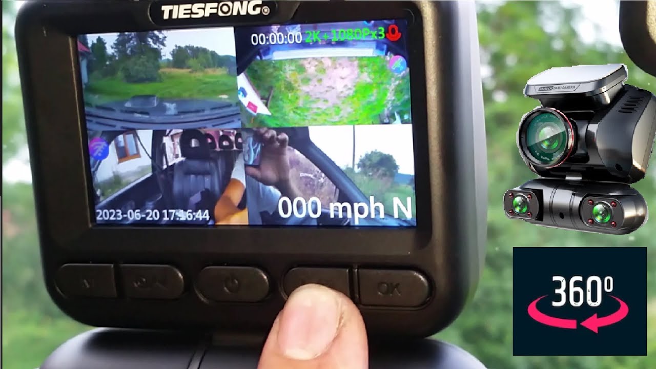 Видеорегистратор 360 с 4 камерами 2K TiESFONG M10max