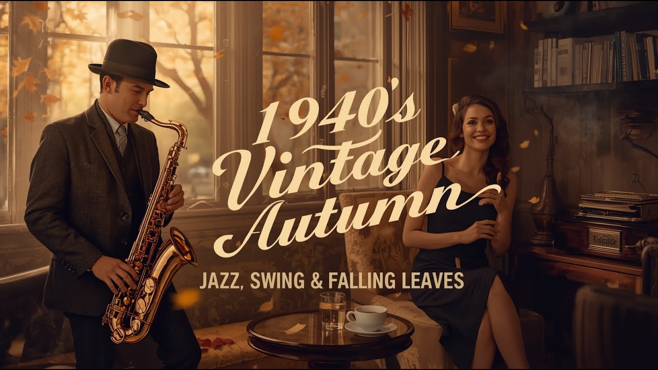 1940s Vintage Autumn: Jazz, Swing & Falling Leaves