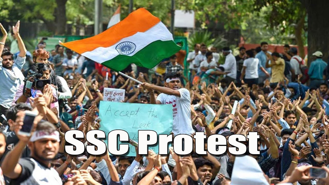 SSC Protest : Students Protest in Delhi on SSC leaks