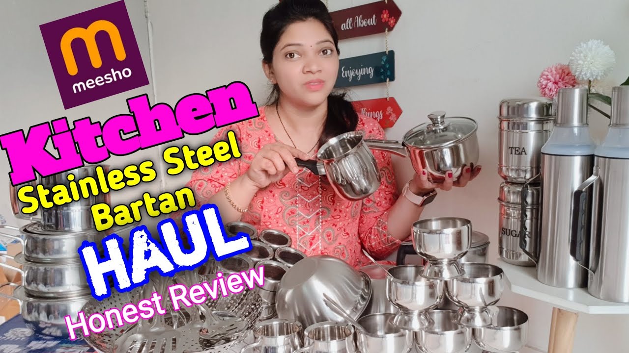 Kitchen Stainless Steel Utensil| Stainless Steel Bartan  13+ Product Unboxing Honest Review And Haul
