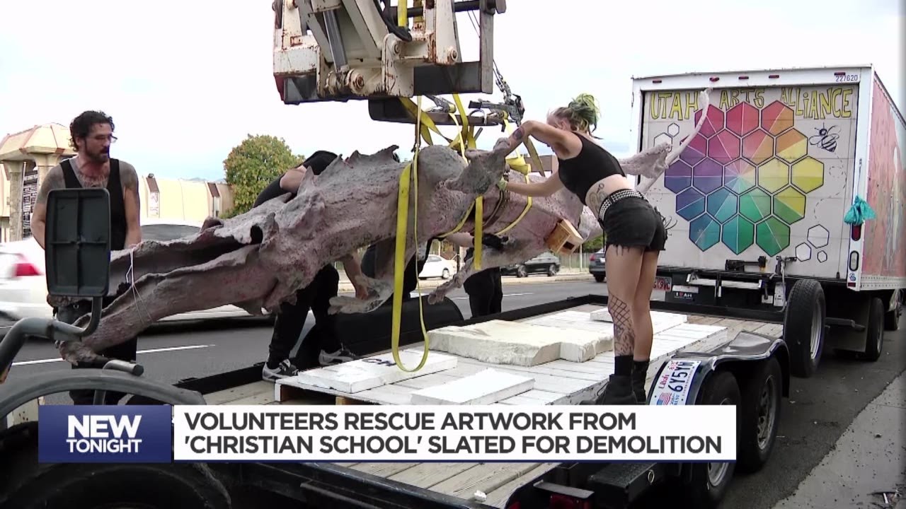Volunteers scramble to preserve sculptures hidden in plain sight in SLC neighborhood