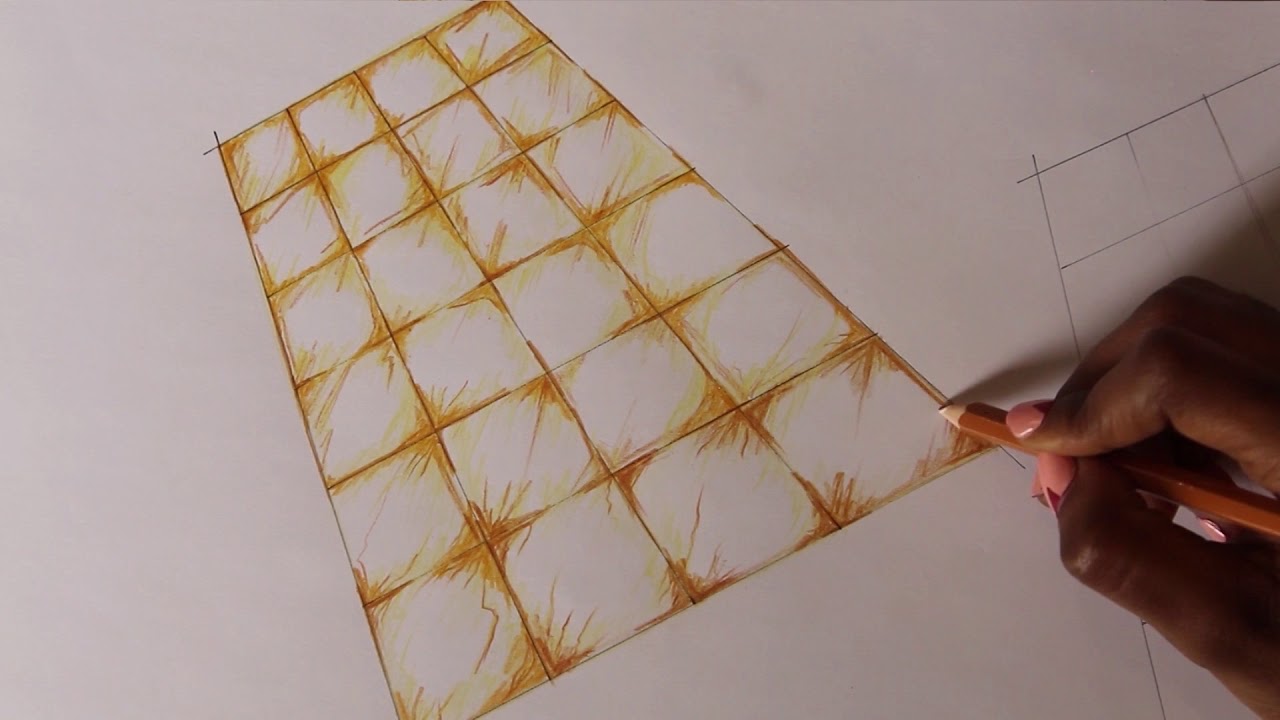 RENDERING FLOORS USING COLORING PENCILS- Interior Design