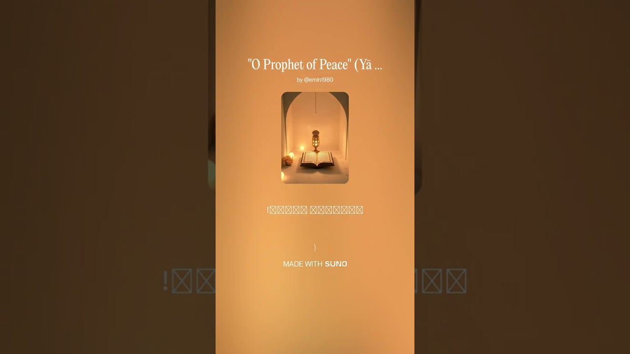 "O Prophet of Peace" (Yā Nabiyya as-Salām) -Arabic 