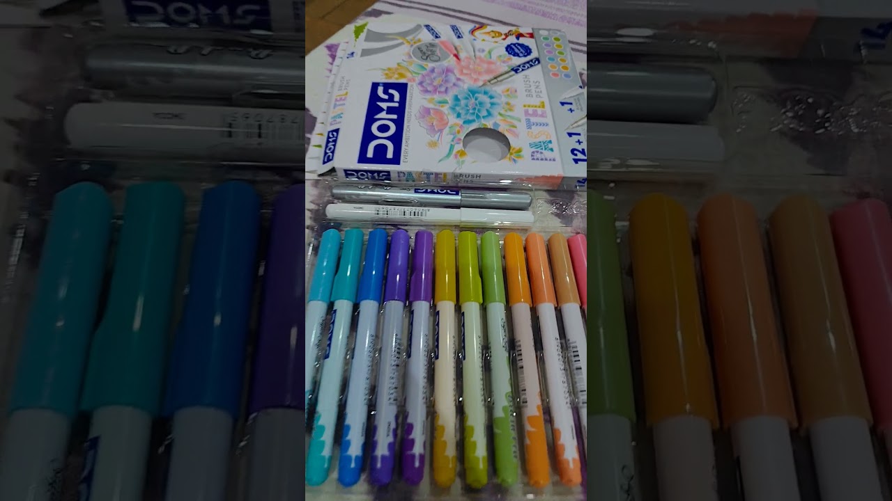 Doms pastel brush pens&nbsp;, #YouTubeShorts, #StationeryAddict, #StudyAesthetic, and #StationeryLove