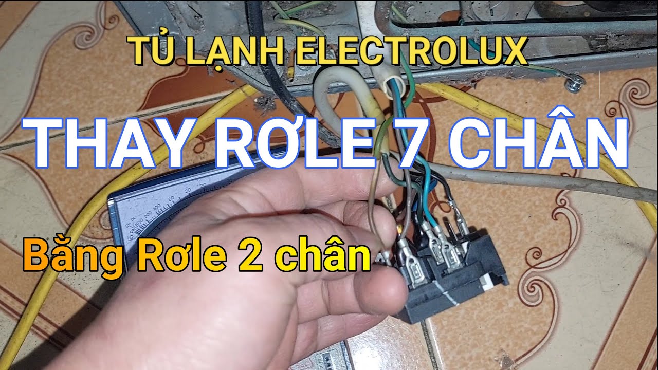 Replacing the 7-pin relay in an Electrolux refrigerator