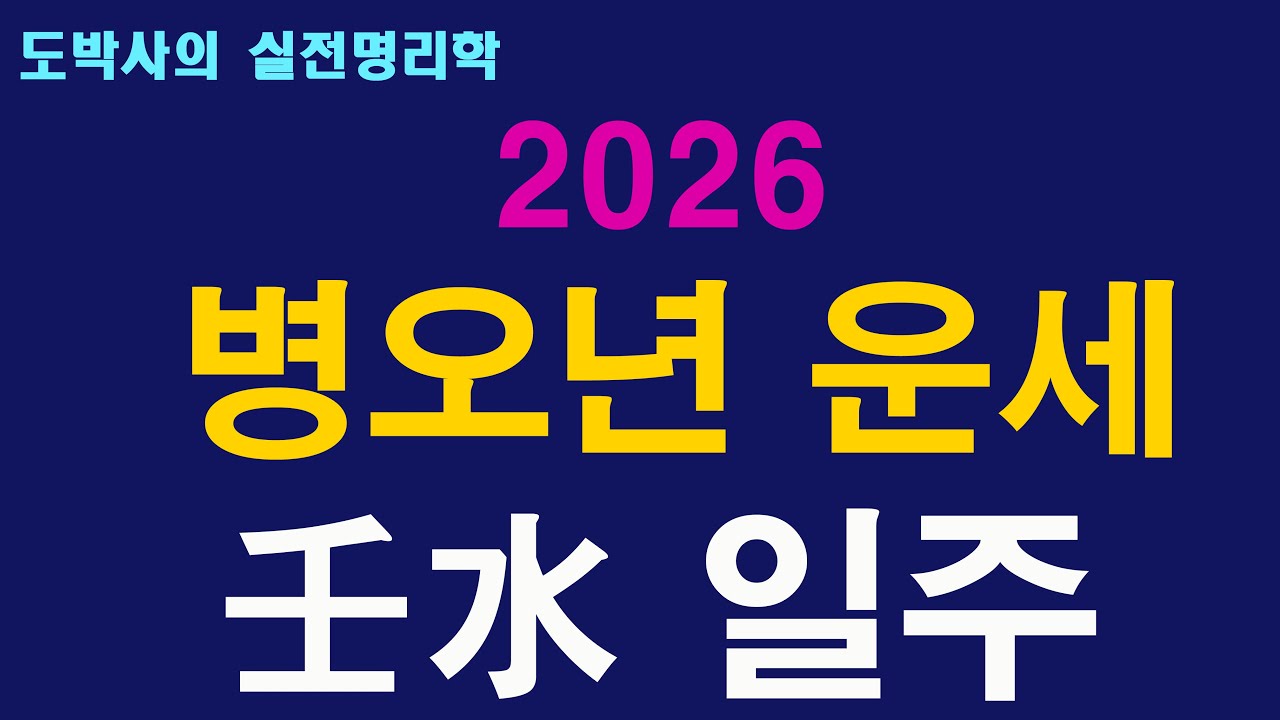 2026 병오년 임수일간 일간별운세
