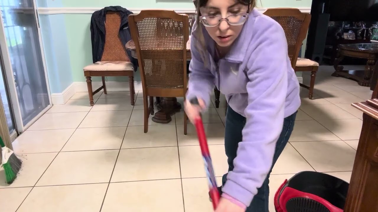 ASMR! Cleaning Vlog!🧽🧼🦠Sweeping & Mopping The Floor!✨Requested✨