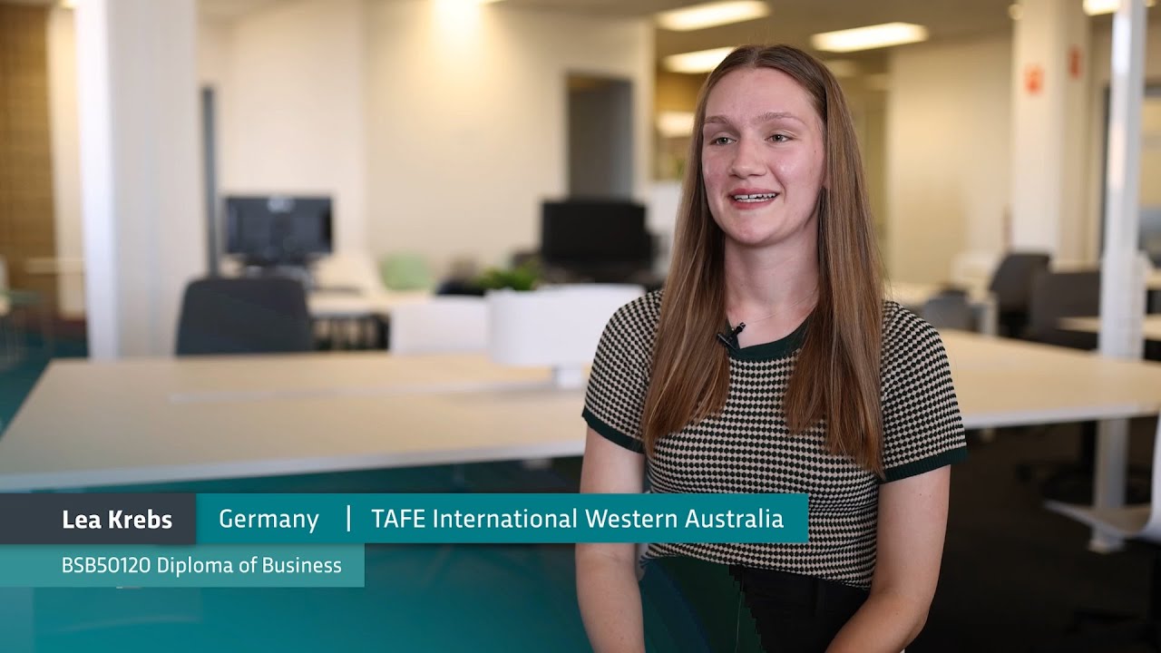 Lea talks about studying business with TAFE International Western Australia