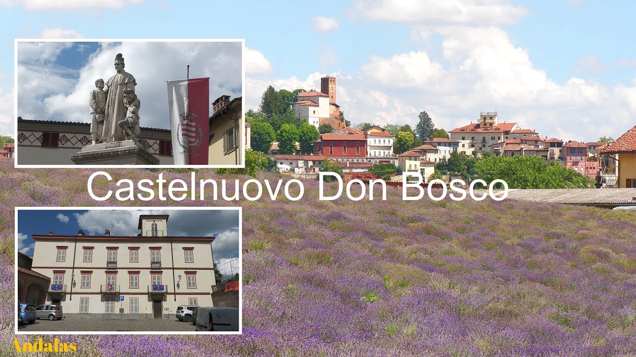 Castelnuovo Don Bosco, borgo e campi di lavanda - Piemonte - Asti [4K]