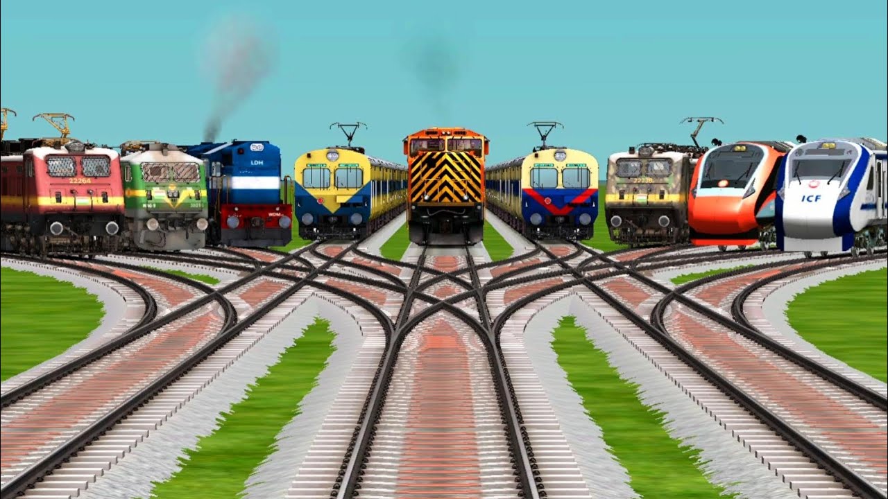 9️⃣ Railgadi Crossing For Diamond Railroad Tracks Risky Tracks || train simulator classic gameplay