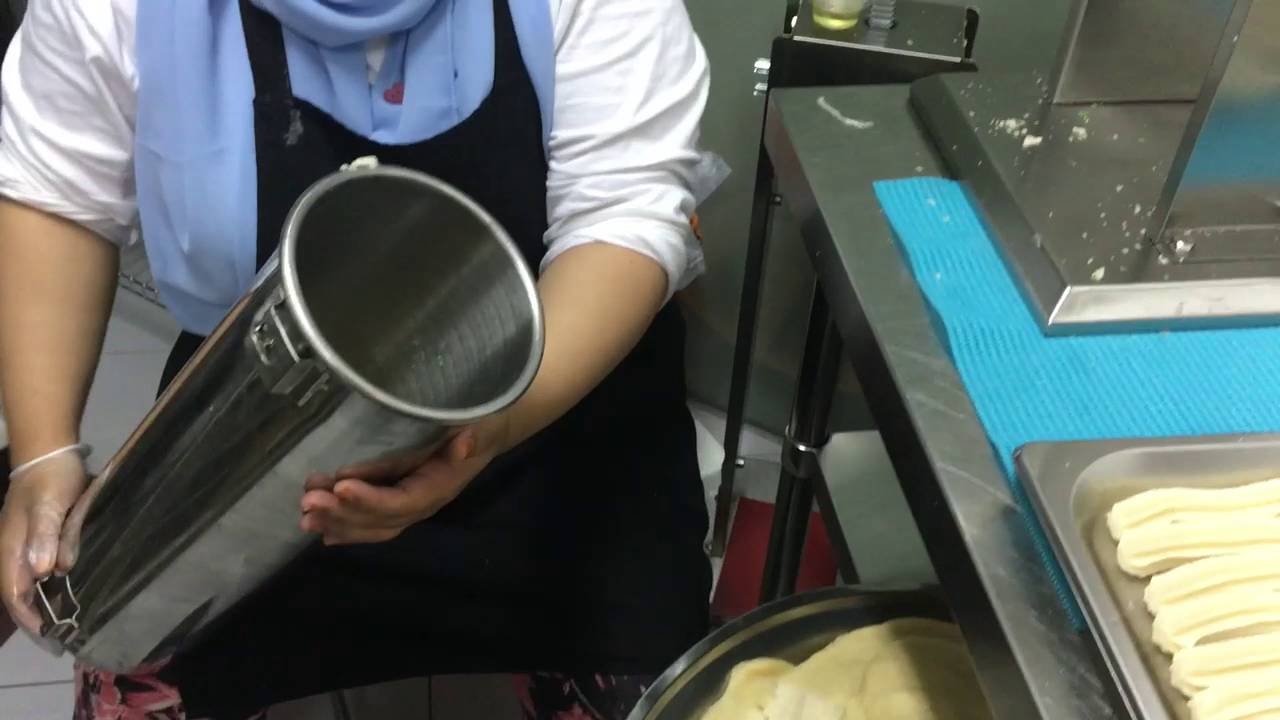 Churrning churros with a churner