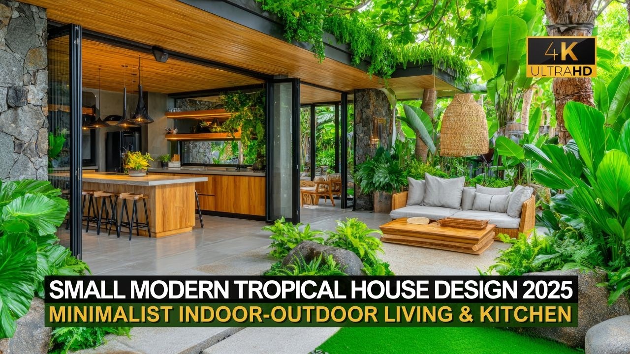 Small Modern Tropical House Design 2025 | Minimalist Tour with Indoor-Outdoor Living & Kitchen