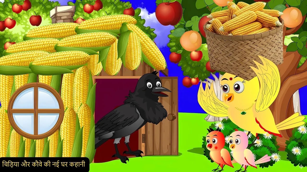 ठंड में चिड़िया और कौवा | Barf barish ki kahani | Rano Chidiya ki kahani |bird story| Chichu TV