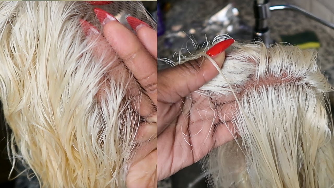 HOW TO: Tone Blonde Knots on 613 Frontal Wig //Wella Charm Toner // Jasmine K. & The Pretty Lounge