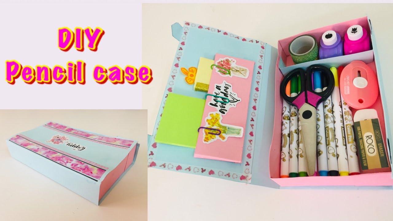 DIY Pencil Box/ Pencil Case/ How to make paper Cardboard pencil box