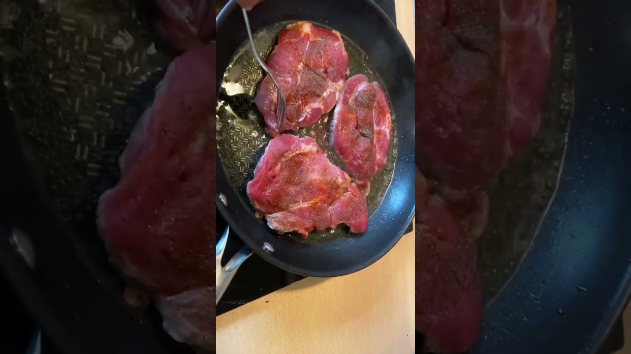 Gebratene Nackensteak aus Schwein