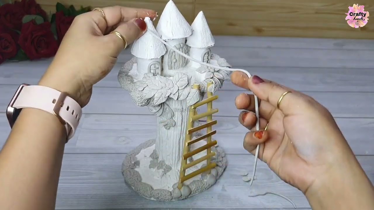 A beautiful craft making idea out of waste materials | home decoration craft | crafty hands