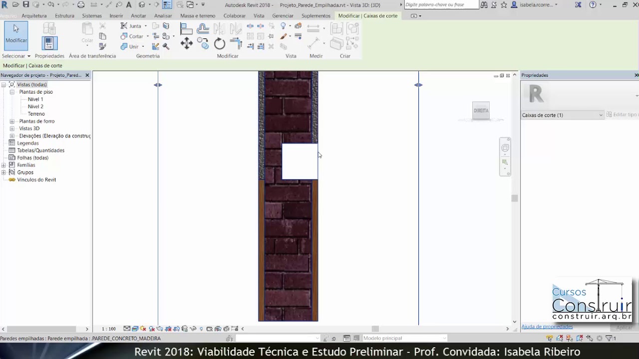 REVIT Viabilidade Aula 5.3: Criando frisos em paredes