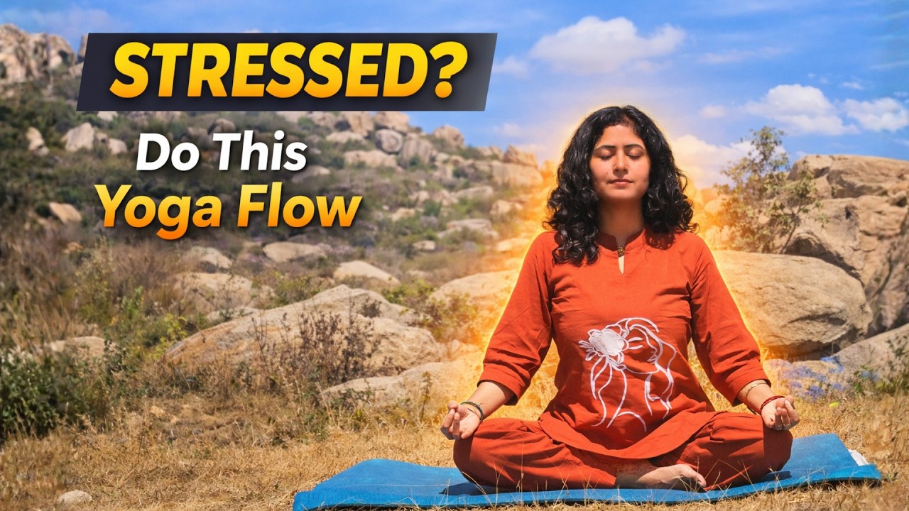 Yoga for Stress Relief | Daily Yoga Routine to Reduce Stress & Anxiety | Pranayama & Asanas