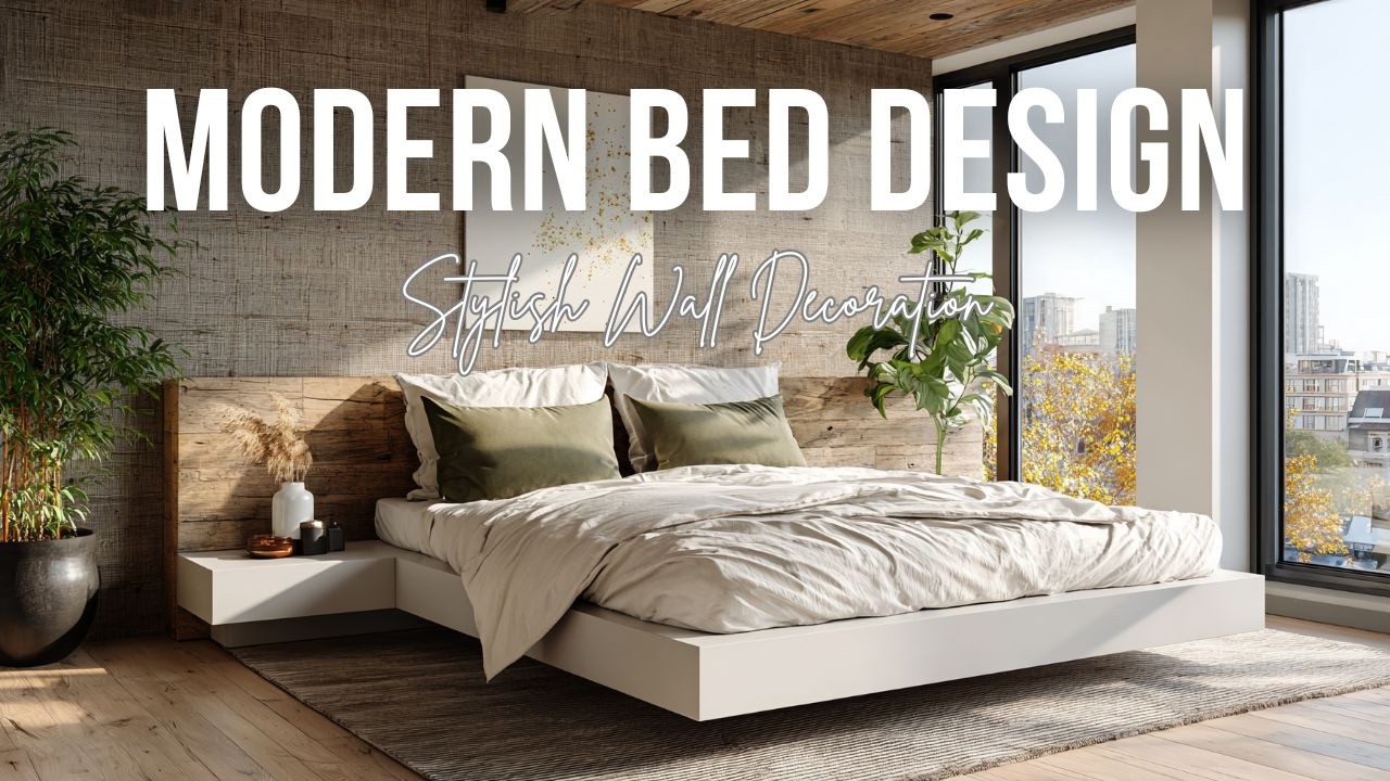 Modern Bed Design Ideas with Stylish Wall Decoration Inspirations