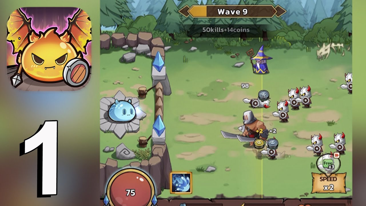 Slime Castle Idle TD - Gameplay Walkthrough part 1(iOS,Android)