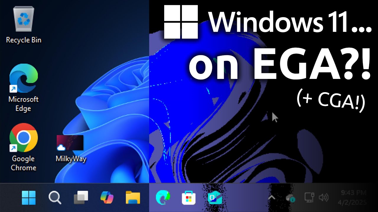Windows 11... on EGA?! (+CGA!)