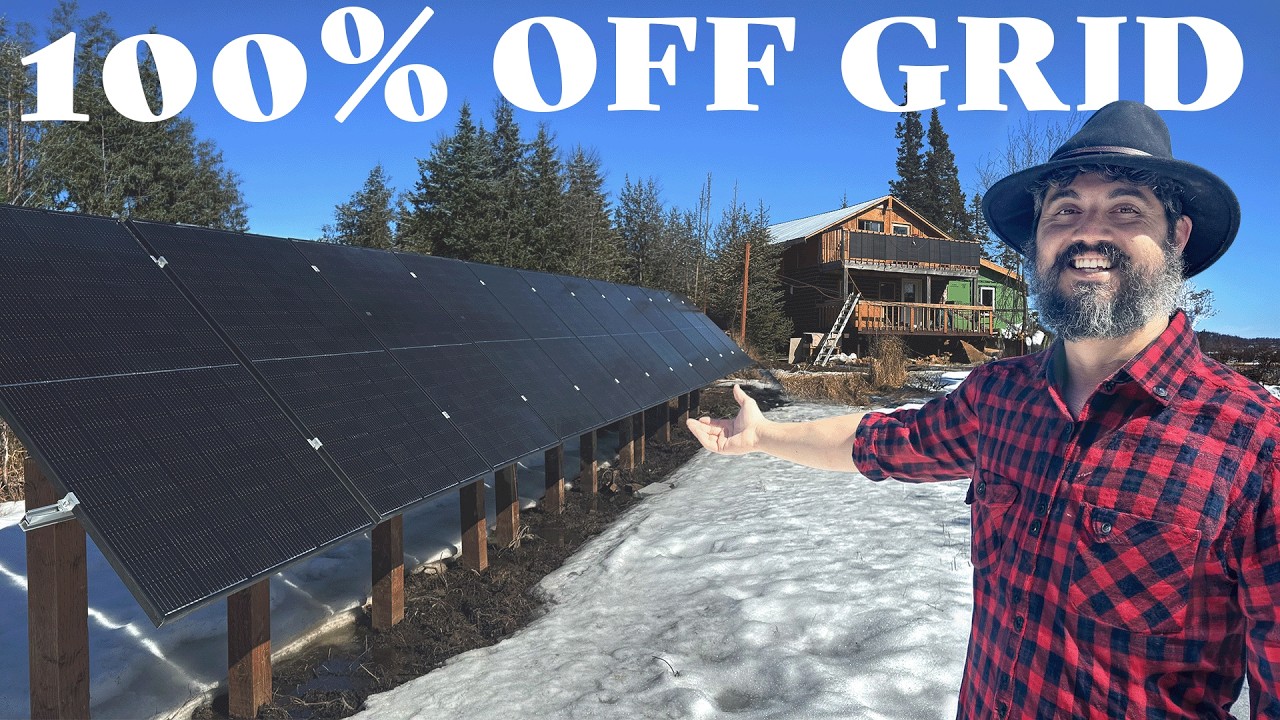 Our GENERATOR DIED&hellip; So We Finished Our GIANT Solar System || Off Grid Cabin Life in Alaska