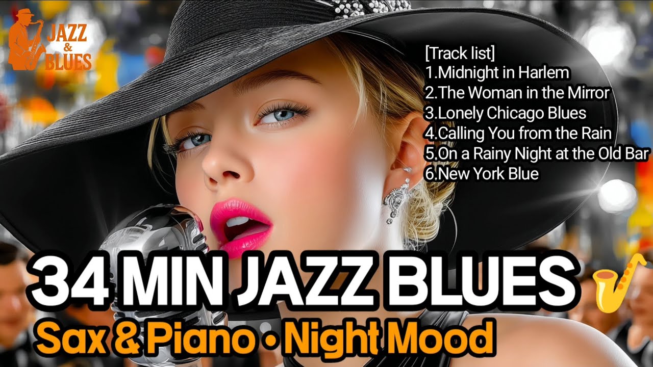 34-Min Jazz Blues Compilation Midnight City Blues | Sax & Piano Night Jazz for Relax, Study
