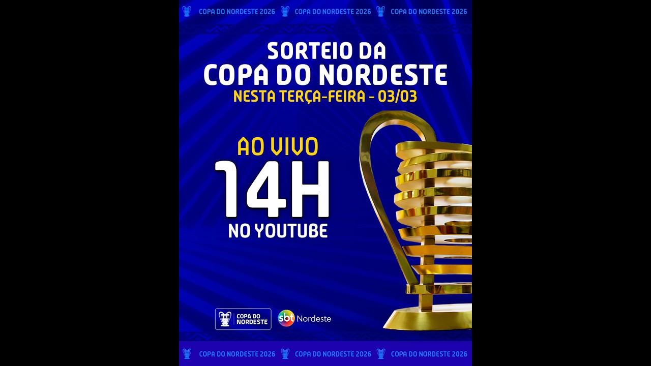 Sorteio da Copa do Nordeste 2026 AO VIVO | Grupos, Times e Tabela | TV Ponta Negra SBT