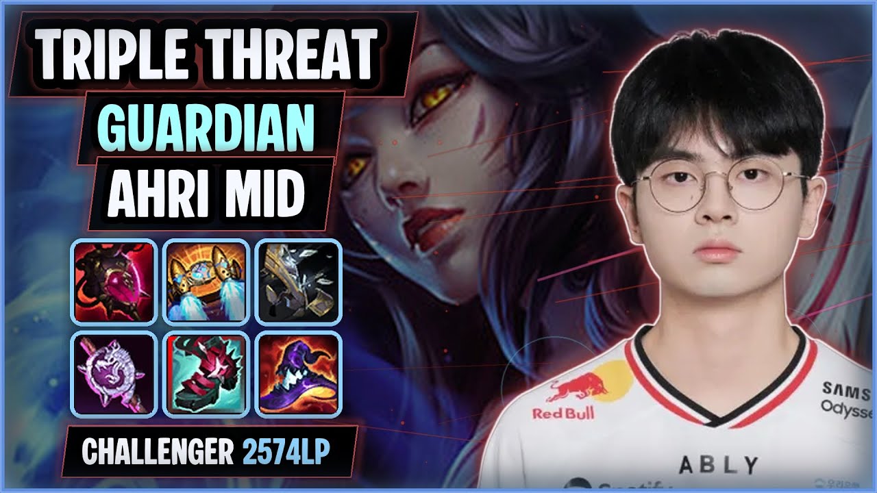 Guardian Triple Kill Game on Ahri | T1 SoloQ Replay