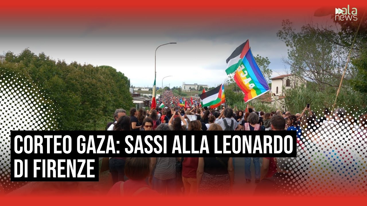 Corteo pro Gaza nel Fiorentino, sassi contro la Leonardo
