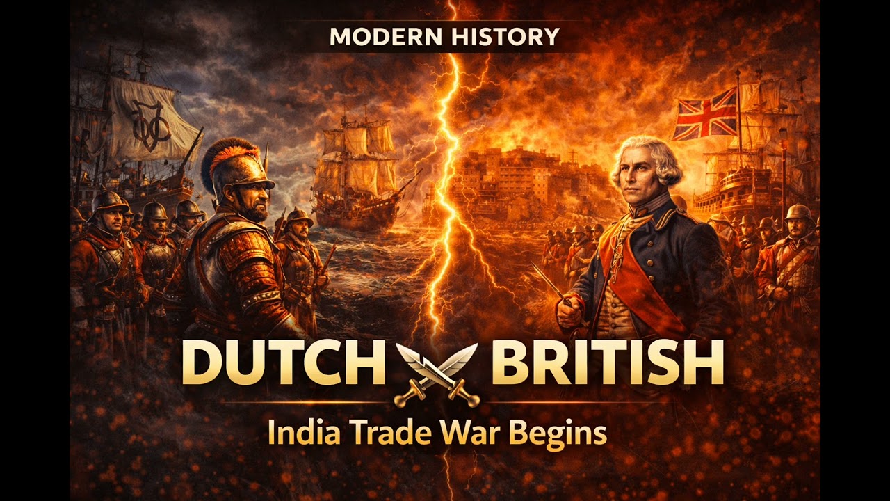 Dutch vs British in India | Trade War After Mughal Decline | Modern History