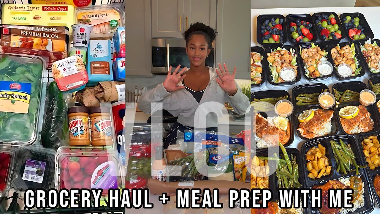 GROCERY HAUL + MEAL PREP WITH ME | LIFE AS NIQUE VLOG !
