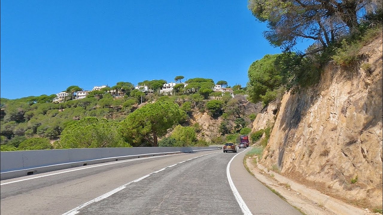 COSTA BRAVA scenic drive SPAIN |  TOSSA DE MAR  to LLORET DE MAR