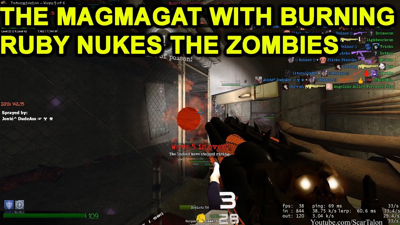 The Magmagat with burning ruby NUKES the zombies (pre nerf) - Garry's Mod Sunrust Zombie Survival