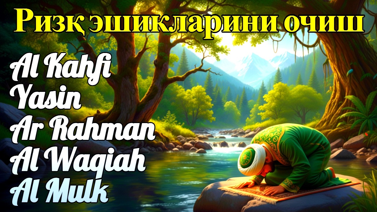 Бойлик ва Ризқни Кўпайтирувчи 5 Сура: Ёсин, Каҳф, Раҳмон, Воқеа, Мулк