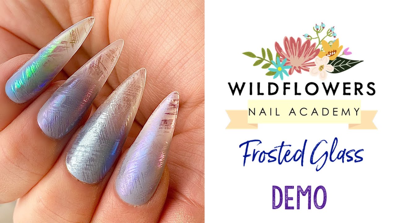 Frosted Glass Nail Art from Wildflowers