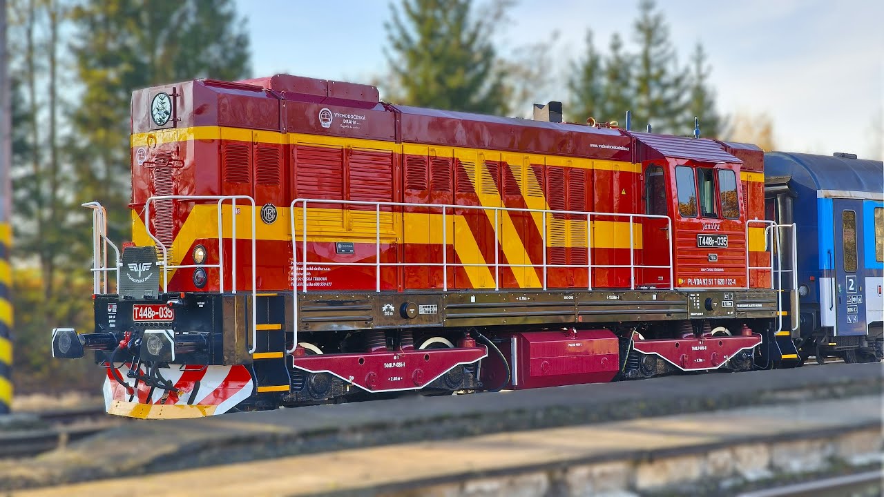 Kocour T448p-035 poprvé po opravě v provozu dne 1.11.2025