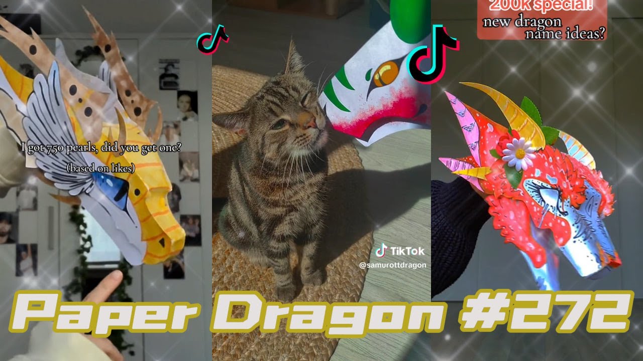 Dragon Puppet Crafts - Paper Dragon TikTok Compilation #272