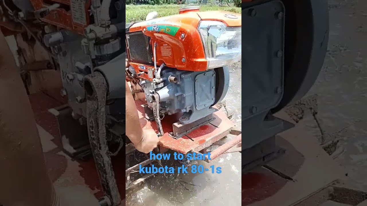 how to start kubota rk 80-1s #kubota #tractor #kubotatractor  #diesel #dieselpower