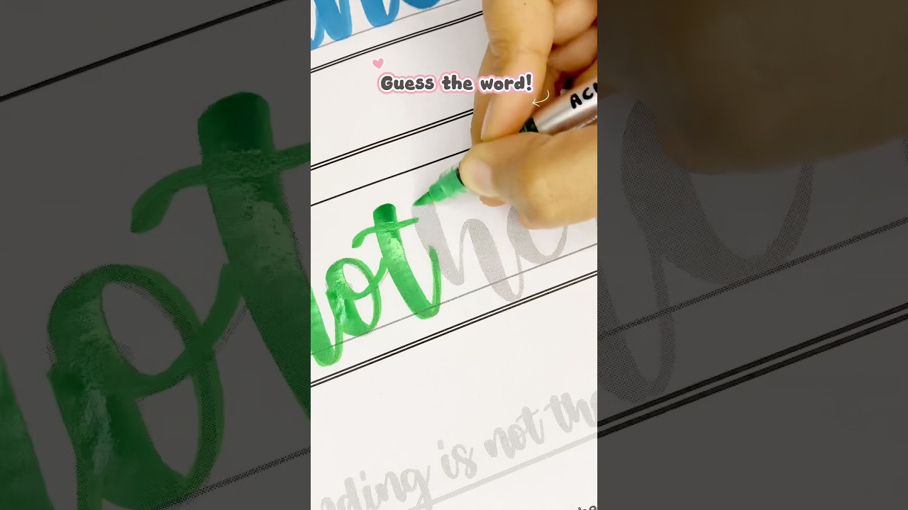 How to do calligraphy for beginners, how to make brush pen #calligraphy #lettering #art #shorts #yt
