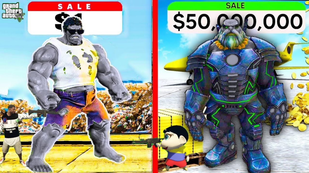 GTA 5 SHINCHAN BECOME BLACK HULK AND KILL EVIL HULK IN GTA5
