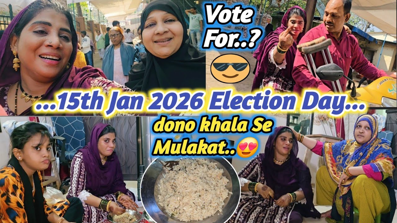 Election Day ❤️ | Vote Dene Jogeshwari Pahuchi Aur Dono Khala Se Milkar Mood Fresh 😍 | #madinashaikh