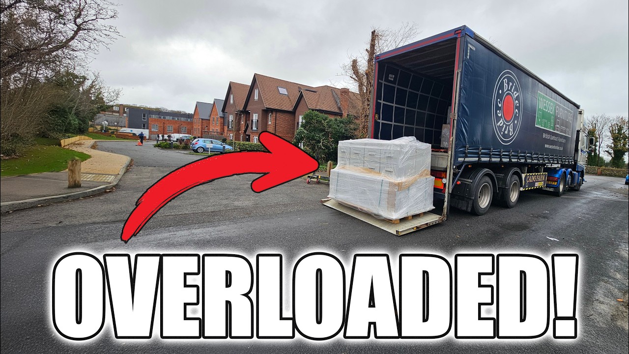 UK HGV Drivers Jolly Boys Outing with an OVERLOADED Tail Lift
