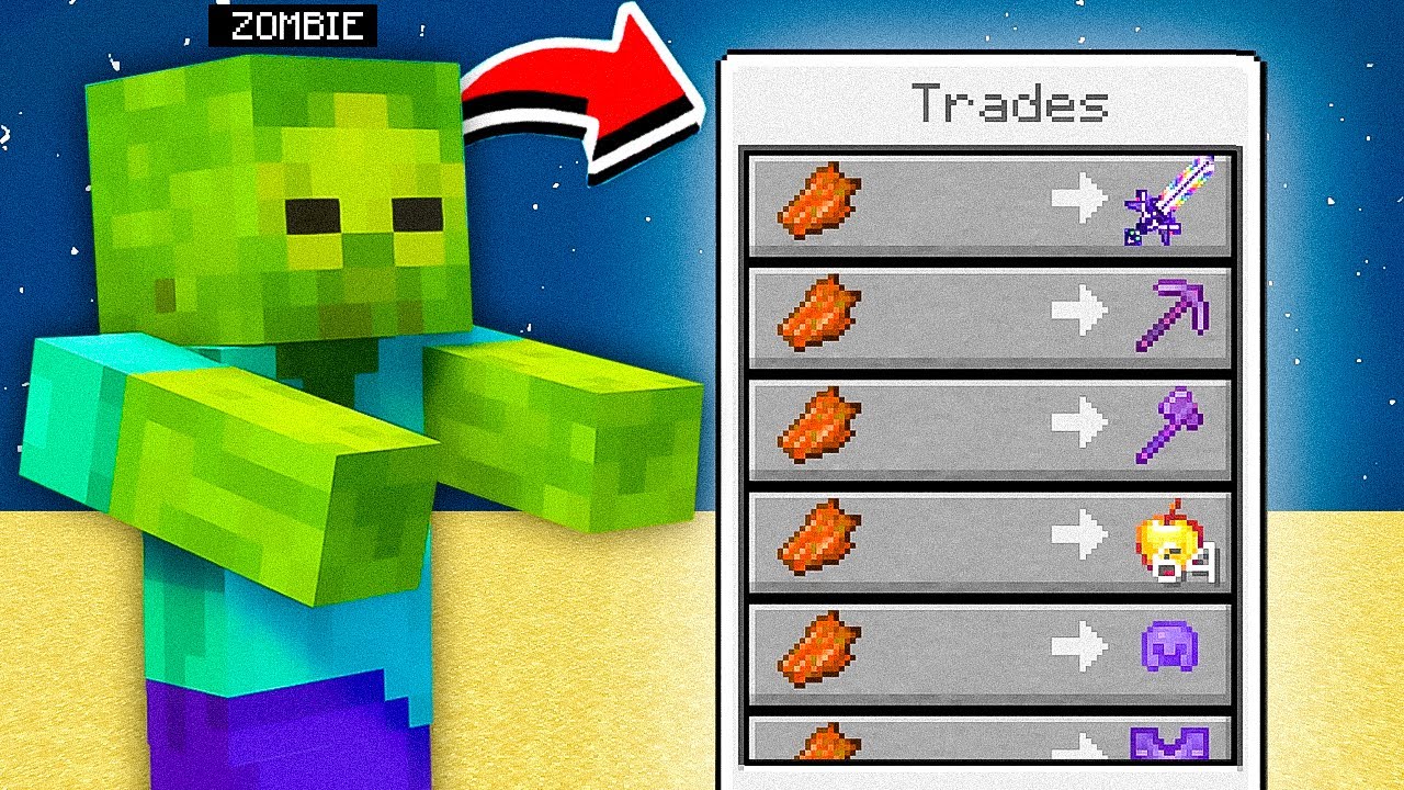 Minecraft, But Mobs Trade OP Items...