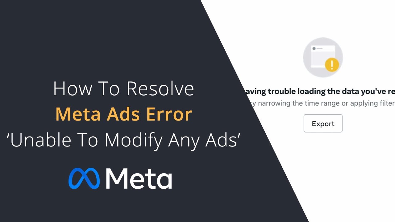 Meta Ads Manager Error - You Will Be Unable To Modify Any Ads In This Account | Facebook Ads Error