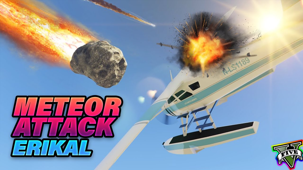 Funny meteor shower | Asteroid attack in GTA 5