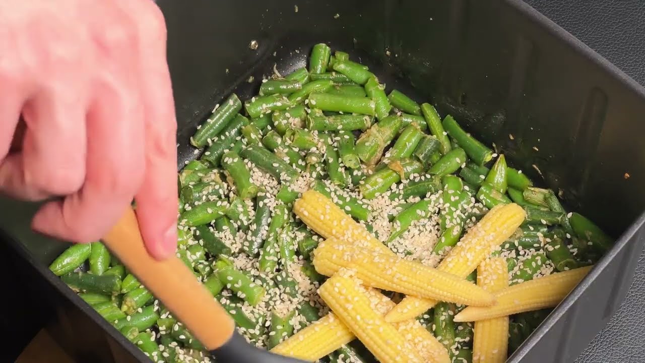 I put green beans in the air fryer and... WOW, I didn't expect that!