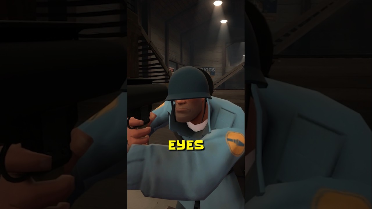 Can the Soldier even see anything from under that helmet?  #tf2