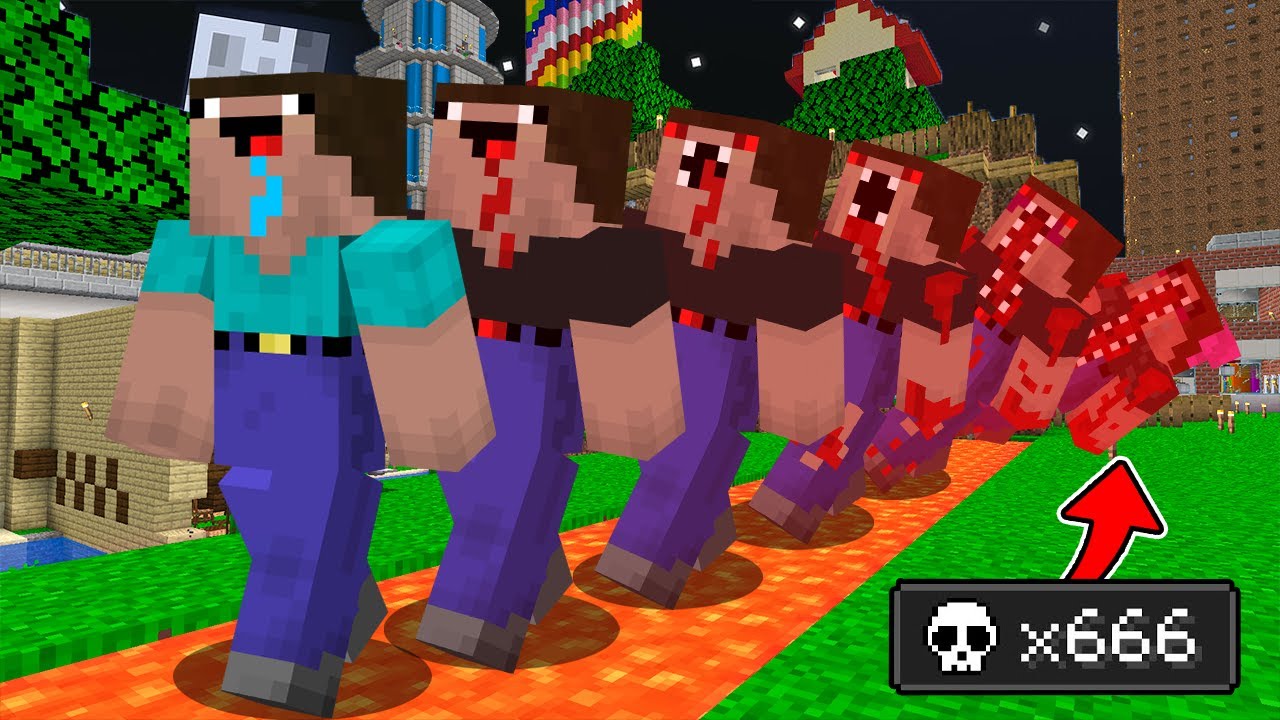 MINECRAFT ale KAŻDA ŚMIERĆ = STRASZNIEJSZY NOOBEK na WOJANOWICACH!